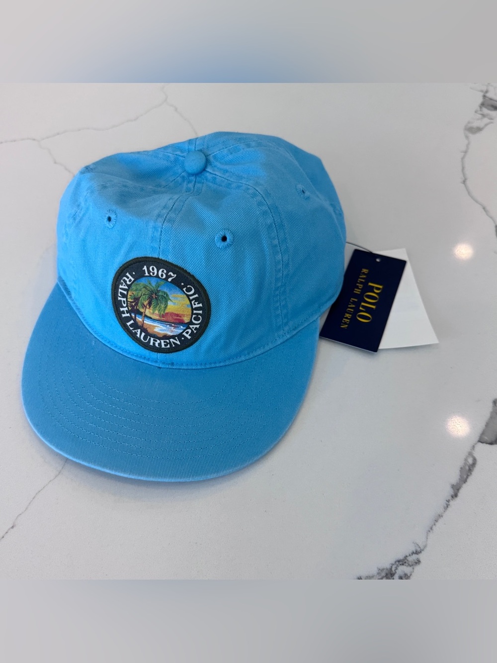 Polo Ralph Lauren Aqua Blue “Ralph Lauren 1967 Pacific” Patch Baseball Hat NWT